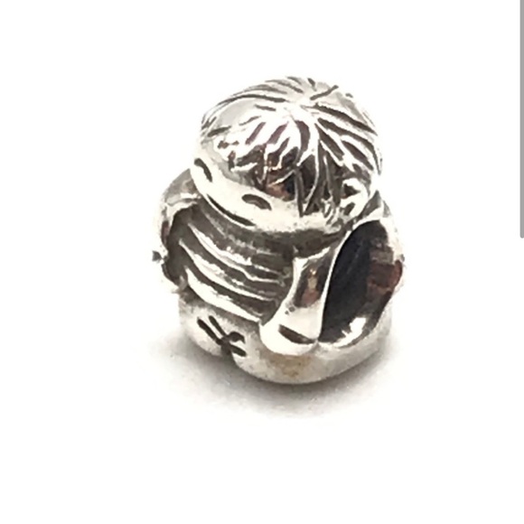 Pandora Sterling Silver Little Boy Child Kid Rare Retired Bead Charm - Picture 2 of 4